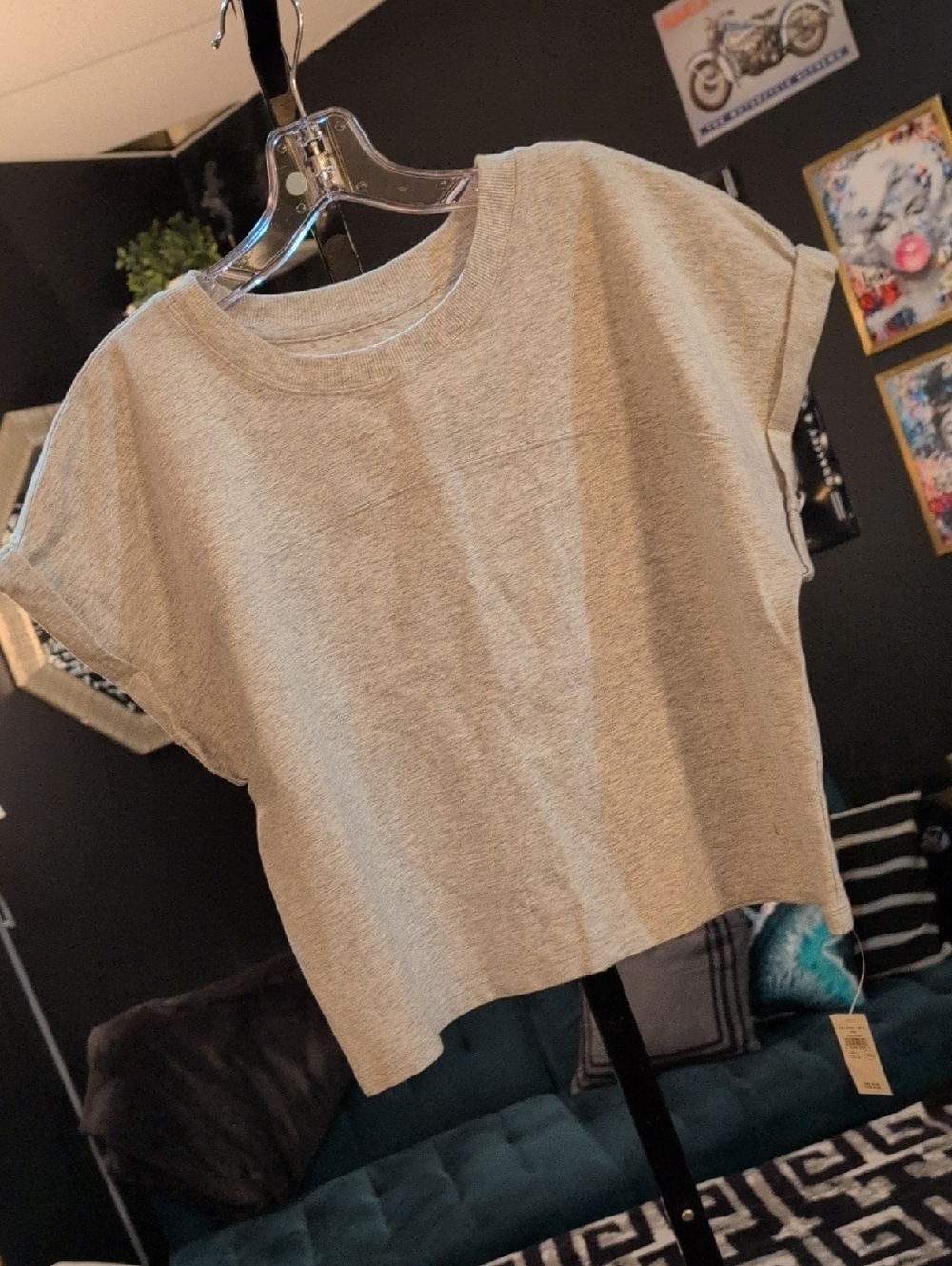 Cropped Boxy Tee - Cream